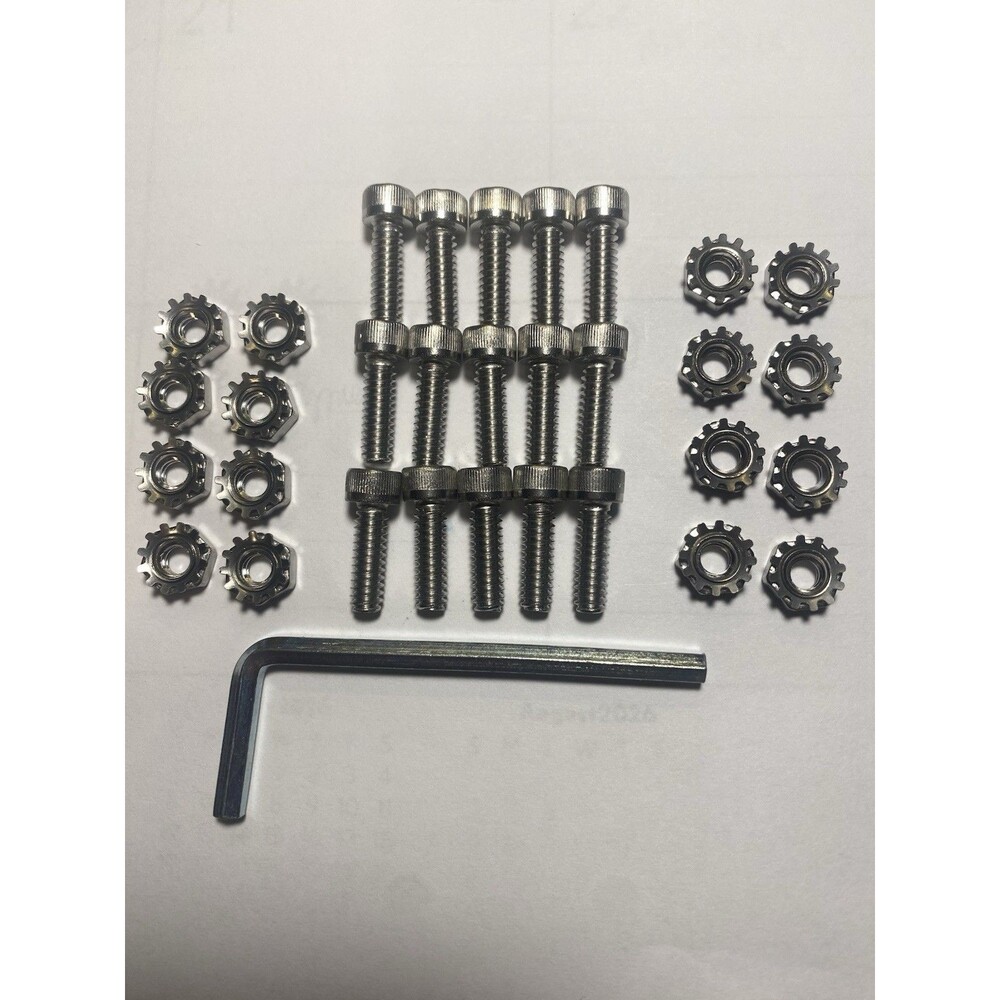 15pc Blade Shear Bolts & Nuts For Walker Mower Parts Allen Wrench F202 F002 NEW